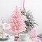 2FT Artificial Christmas Tree Pink Tabletop (Pink) 12"D x 12"W x 24"H